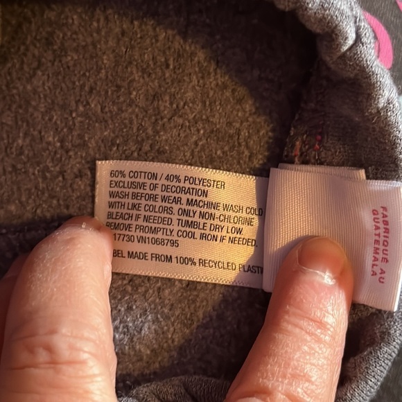 Circo Girls 5T Gray/Magenta Sweat Pants Comfortable Elastic Waist - Picture 3 of 3